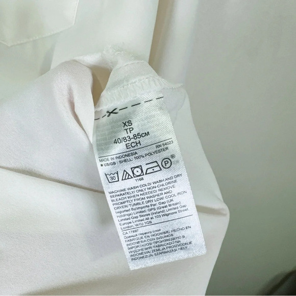 Banana Republic Womens Size Xsmall Color Accents Button Up Blouse Ivory Color - Picture 11 of 16